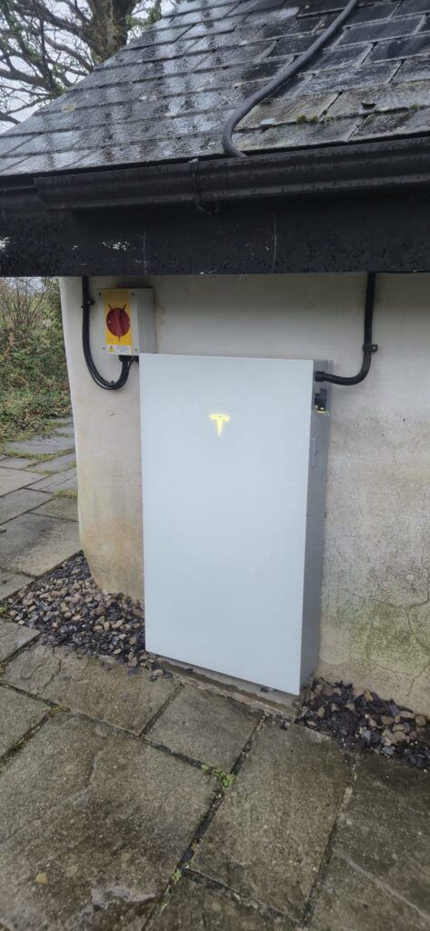 Tesla Powerwall 3 battery storage installation in Conwy Valley, North Wales by Solar North, trusted Tesla Powerwall installer serving North Wales and Cheshire